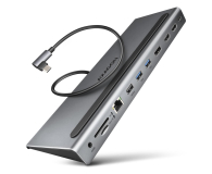 Akcesoria AXAGON Wieloportowy hub USB 5Gbps, 3x USB-A, 2x HDMI + DP + GLAN,